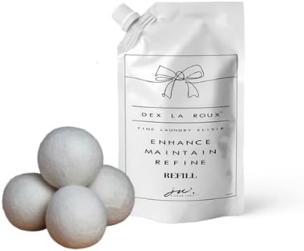 Dex La Roux Fine Laundry Detergent Elixir - Luxury Detergent-Laundry Perfume-Plant Based (32 oz Refill Pouch)
