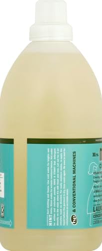 MRS. MEYER'S CLEAN DAY Liquid Laundry Detergent, Biodegradable Formula Infused with Essential Oils, Basil, 64 oz (64 Loads)
