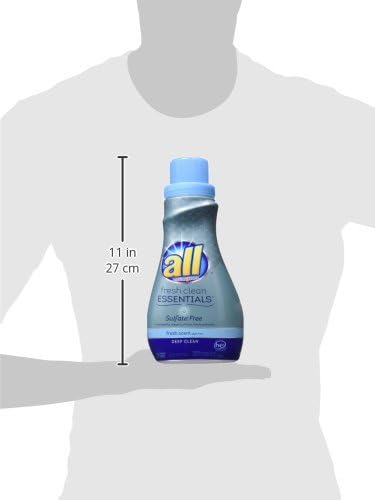 all Fresh Clean Essentials Laundry Detergent, Sulfate Free, Fresh Scent, 30 Fl Oz (Pack of 2)