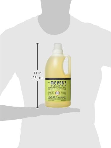 MRS. MEYER'S CLEAN DAY Liquid Laundry Detergent, Biodegradable Formula Infused with Essential Oils, Lemon Verbena, 64 oz - Pack of 2 (128 Loads)