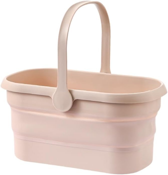 Long Plastic Rectangular Handy Baskets/Mop Buckets (Collapsible Buckets 02-Brown)