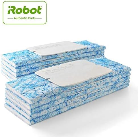 iRobot Braava Authentic Replacement Parts - Braava Jet 200 Series Wet Mopping Pads for Hardwood,Floors,Tile,Stone 10 Count (Pack of 1),Blue,White