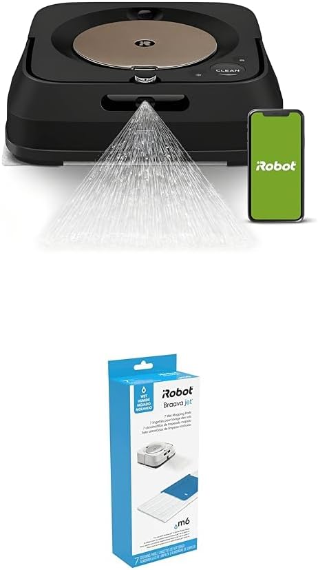 iRobot Braava M6 Black w/ Wet Mopping Pads 7PK