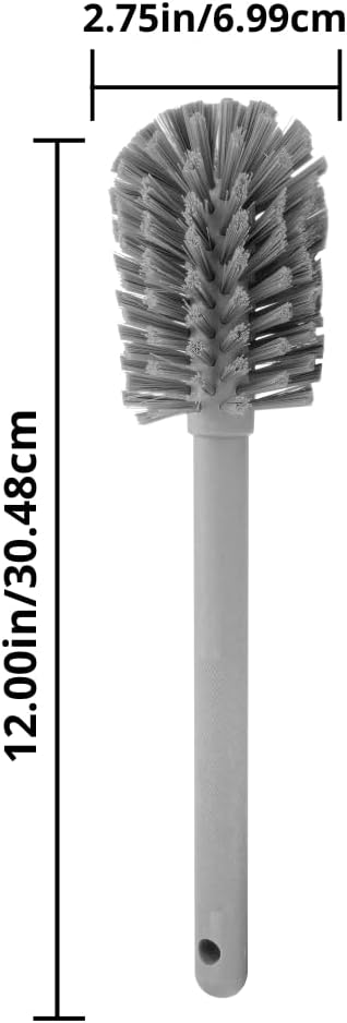SPARTA Large Water Bottle Brush Ideal for Wide-Mouth Jars, Bottles and Tumblers, Dishwashing Tool with Handle for Home and Commercial Kitchens, Plastic, 12 Inches, Black