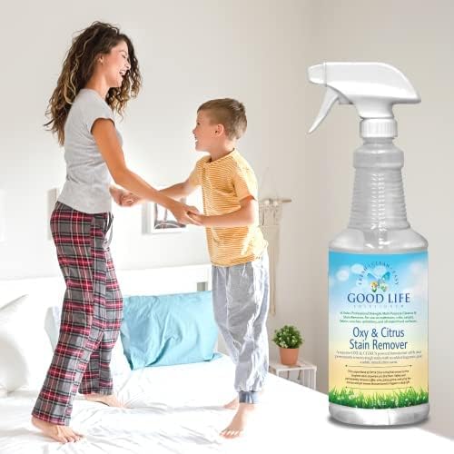 Oxy Citrus Stain Remover and All-Purpose Cleaner - Plant-based Multi-Purpose Cleaning Spray, Perfect for Mattress, Carpet, Floors, Restrooms, Kitchen, Countertops, and More - 32 oz