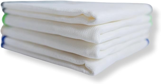 Wood Fiber Cloth, Multipurpose Cleaning Eco-Friendly Sustainable, Constructed so Food and Odor-Causing Particles can be Rinsed Away (4 Pack) - 9.5" x 11"