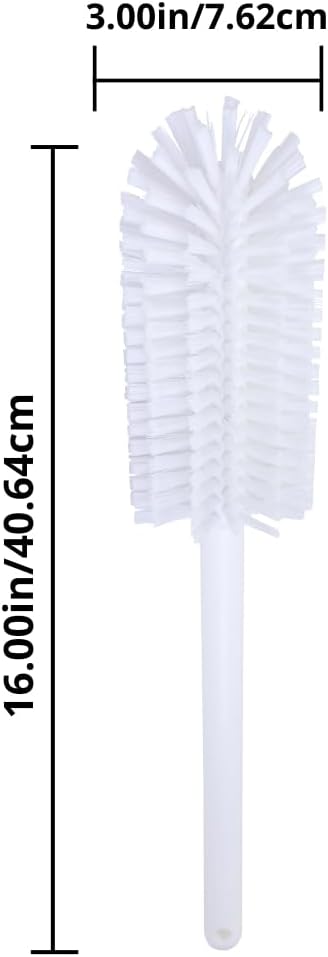 SPARTA Scrub Brush Bottle Brush, Dishwasher Safe Brush with Hanging Hole for Cleaning, Plastic, 16 Inches, Gray