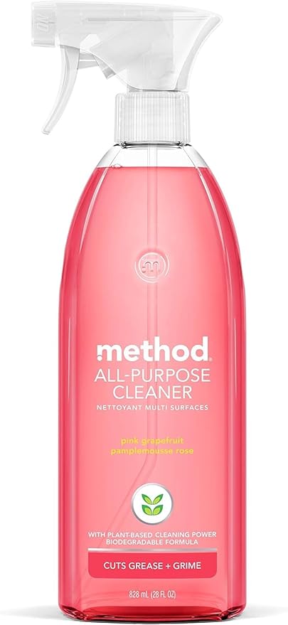 Method All-Purpose Cleaner 3 Scent Variety Pack, 1 Pink Grapefruit, 1 Clementine, 1 French Lavender, 28 Fl Oz