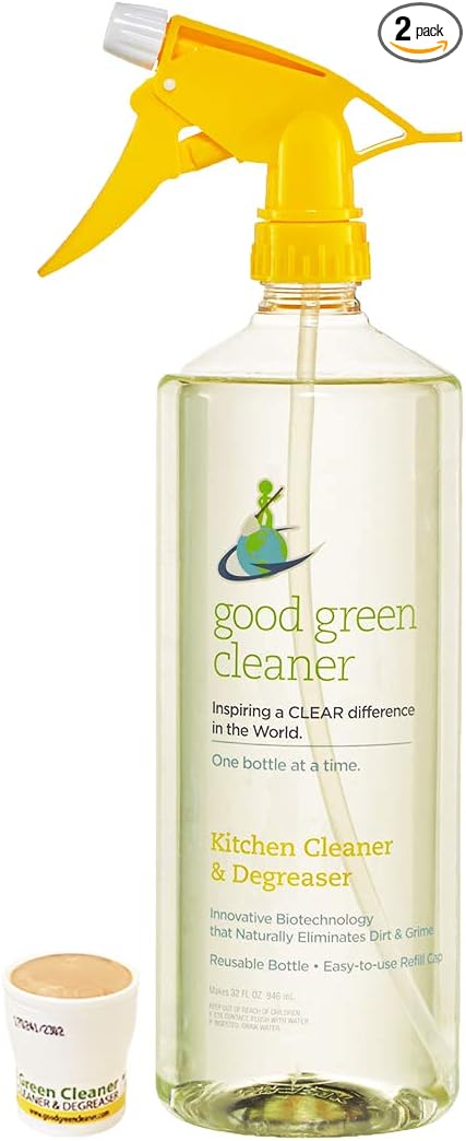 Kitchen Cleaner and Degreaser Starter Set | 32 ounce, Reusable Spray Bottle | Biodegradable Formula | Clean Your Kitchen Safely and Effectively | Includes 1 Pod
