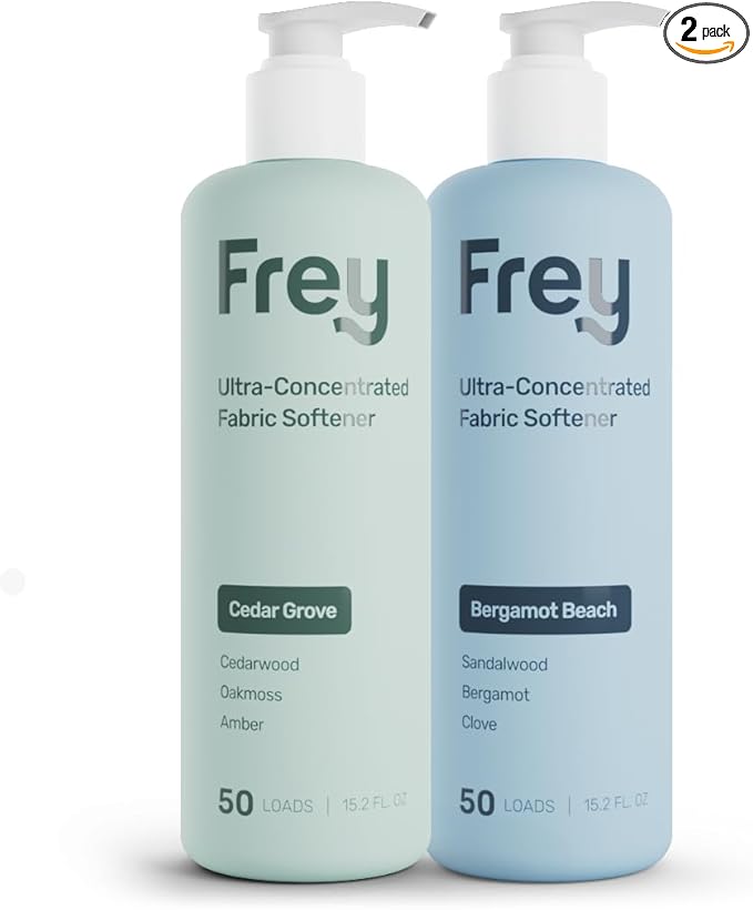 FREY Natural Fabric Softener & Conditioner | Cedarwood & Sandalwood | 50 Loads | Eco-Friendly & Hypoallergenic - Pack of 2