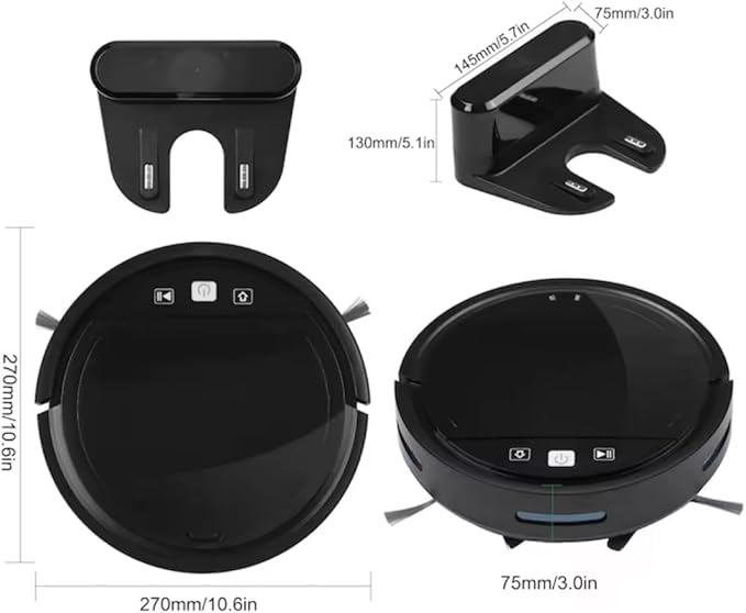 Robot Vacuum and Mop Combo, WiFi/App, Robotic Vacuum Cleaner with Schedule, 2 in 1 Robot Vacuum with mop pad and Dustbin, Self-Charging, Slim, Ideal for Hard Floor, Pet Hair