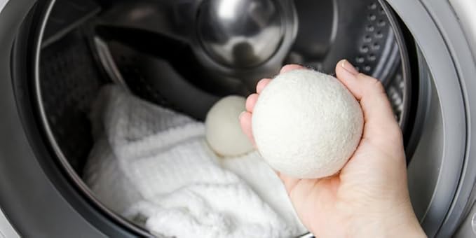 Reusable, Handmade, Natural Fabric Softner,100% Marino Wool Dryer Balls Set of 3