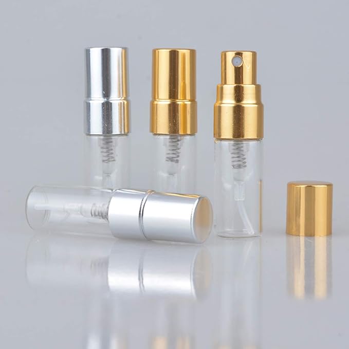 20 Pack Set 10ML and 3ML Protable Refill Bulk Atomizer Spray Travel Perfume Bottle Fine Mist Atomizer Glass Bottle Spray Refillable Perfume Empty Bottle