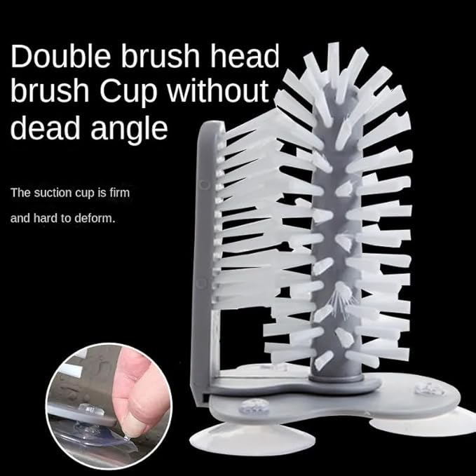 Sink Water Bottle Cleaning Brush Glass Cup Brush Suction Wall Lazy Cup Brush Kitchen Rotating Cup Tea Cup Brush Bar Kitchen Tool