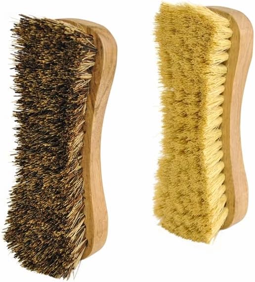 All-Natural Wooden Scrub Brush Set | Wooden Handle | Tampico and Palmyra bristles | Eco Friendly Cleaning Products | Pack of 2