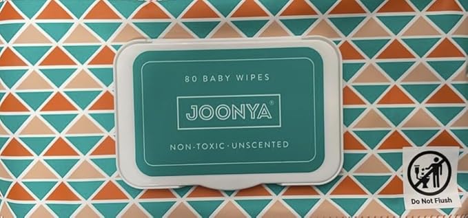 JOONYA Unscented Baby Wipes — Plant-Based, Fragrance-Free Diaper Wipes | Hypoallergenic, Non-Toxic, Compostable & Biodegradable Wet Wipes for Sensitive Newborn Skin | 3 Packs of 80 Wipes (240 Total)