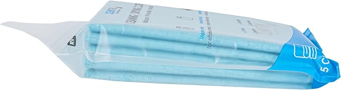 Clean Tek Professional 13 x 15 Inch Cleaning Cloths, 5 Reusable Cloth Towels - Machine Washable, Absorbent, Blue PVA Microfiber Cleaning Rags, Fast Drying, For Windows Or Cars - Restaurantware