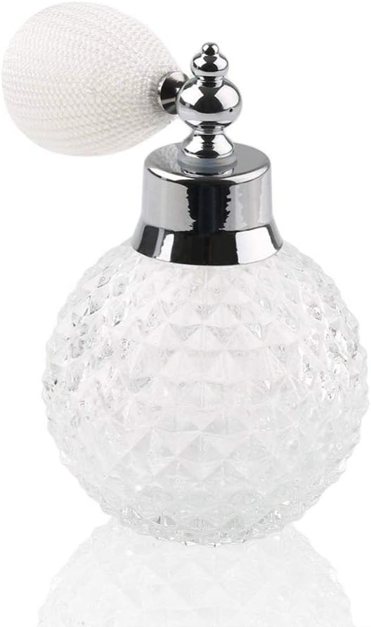 100ml Crystal Perfume Bottle Long Spray Tassels Atomizer Pump Refillable Glass Bottles. (white)