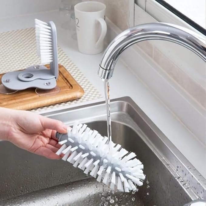 Sink Water Bottle Cleaning Brush Glass Cup Brush Suction Wall Lazy Cup Brush Kitchen Rotating Cup Tea Cup Brush Bar Kitchen Tool