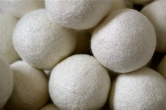 Reusable, Handmade, Natural Fabric Softner,100% Marino Wool Dryer Balls Set of 3