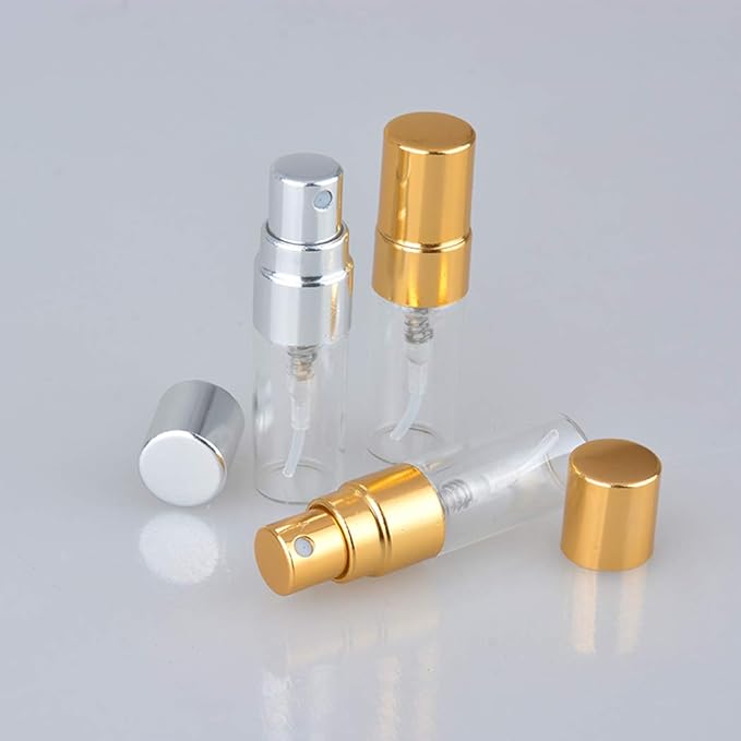 20 Pack Set 10ML and 3ML Protable Refill Bulk Atomizer Spray Travel Perfume Bottle Fine Mist Atomizer Glass Bottle Spray Refillable Perfume Empty Bottle