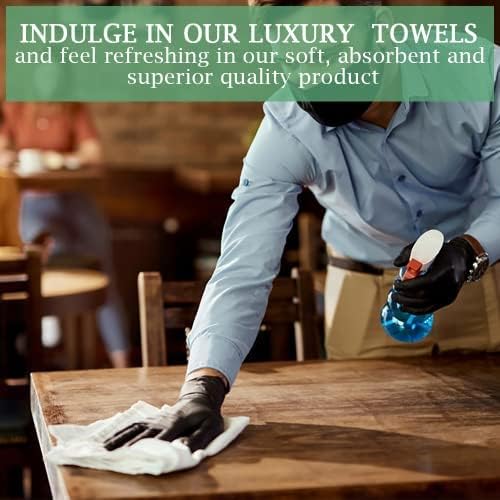 100% Cotton Terry Towel Cleaning Rags White 14'x17'|Pack of 60|Grade White Rags|Soft Large Cleaning Rags|Super Absorbent|Quick Dry|Multipurpose Towels|Restaurant Towels|Reusable Shop Rags