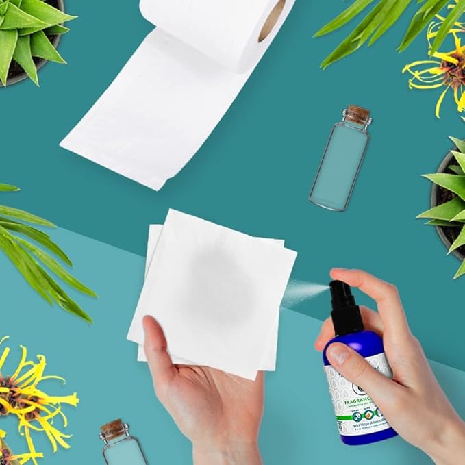 Toilet Paper Spray- As Seen on Shark Tank, More Natural Personal Cleansing Wipes & Flushable Wet Wipes Alternative, Spray Toilet Paper to Create Flushable Wipe, Coconut Amber, 32 fl oz Refill