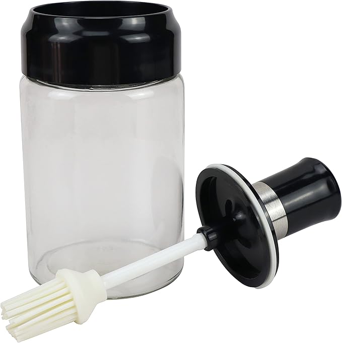EIKS Oil Bottle with Silicone Brush for Cooking BBQ Kitchen