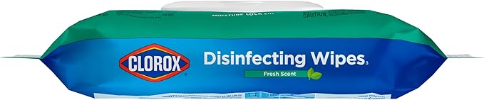 Clorox Disinfecting Wipes, Bleach Free, Household Essentials, Fresh Scent, Moisture Seal Lid, 75 Cleaning Wipes, Pack of 3 (New Packaging)