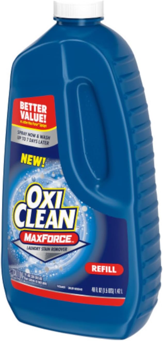 OxiClean Max Force Laundry Stain Fighter Refill, 48 fl oz (Pack of 2)
