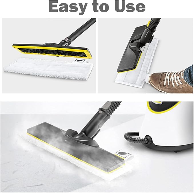 Steam Mop Replacement Pads Compatible for Karcher SC Steam Cleaner Microfiber Mop Cloth Steam Pocket Mop Pads Set for SC Floor Nozzle SC2 SC3 SC4 SC5(6 Mop Cloth)
