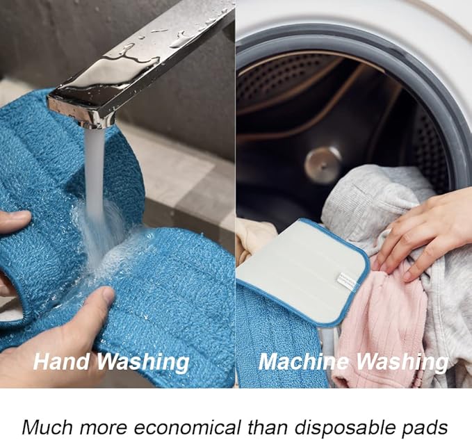 Layers 18"Microfiber Replacement Mop Pads- Reusable Mop Heads Refills fit for Most 16-18inch Spray Velcro Mop, Machine Washable Absorbent Mop Pads- 3Pack