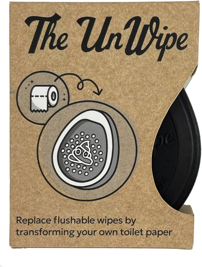 – Textured, Portable, Septic-Safe Tush Cleaning Instead of Flushable or Baby Wipes, Black LE