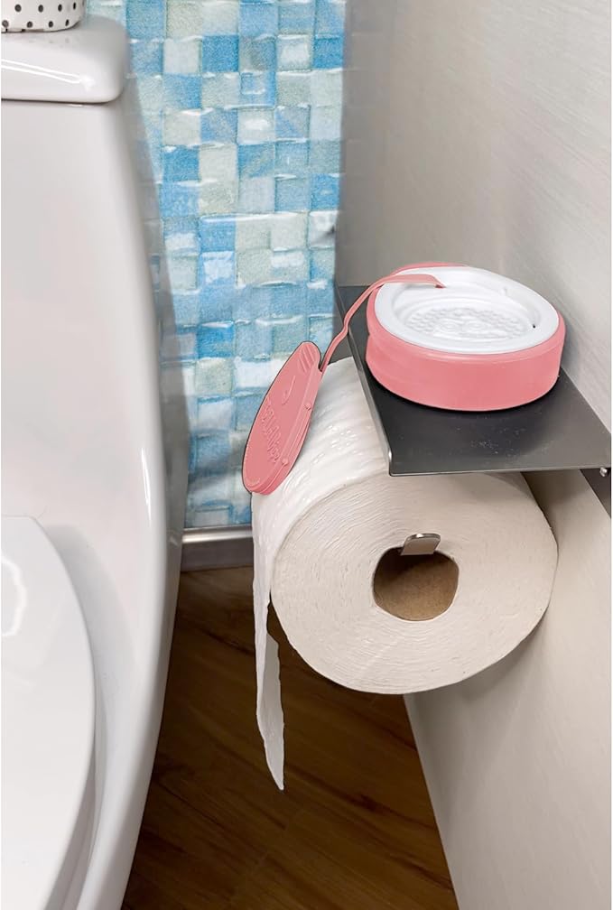 – Textured, Portable, Septic-Safe Tush Cleaning Instead of Flushable or Baby Wipes, Pink