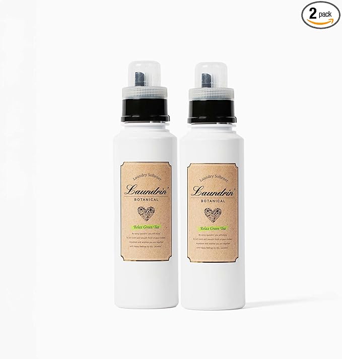 Botanical Laundry Softener Relax Green Tea, 2pk - Fabric Softener Liquid - Eco-Friendly & Plant-Based Softener - Laundry Scent Boosters - Laundry Fabric Softener - Fabric Scent Softener