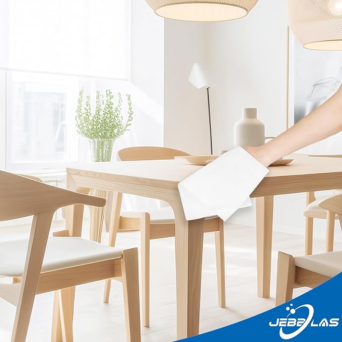 JEBBLAS Cleaning Towels - Reusable Dish Cloths, Absorbent Wipes, Dry Quickly - 60 Sheets, 5 Colors
