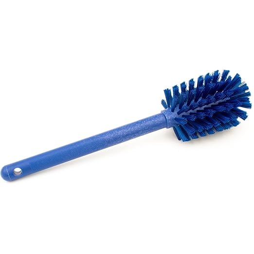 SPARTA Large Water Bottle Brush Ideal for Wide-Mouth Jars, Bottles and Tumblers, Dishwashing Tool with Handle for Home and Commercial Kitchens, Plastic, 12 Inches, Blue, (Pack of 6)