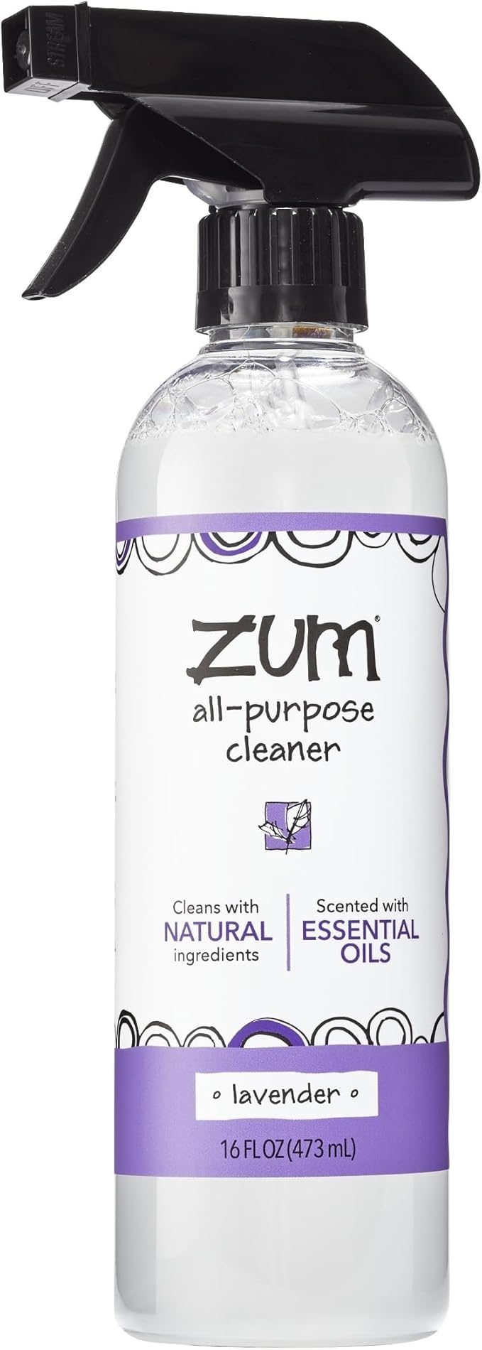 Zum by Indigo Wild All-Purpose Cleaner - Natural Multipurpose Cleaner Made with Essential Oils, Baking Soda & More - Wild Lavender, 16 fl oz
