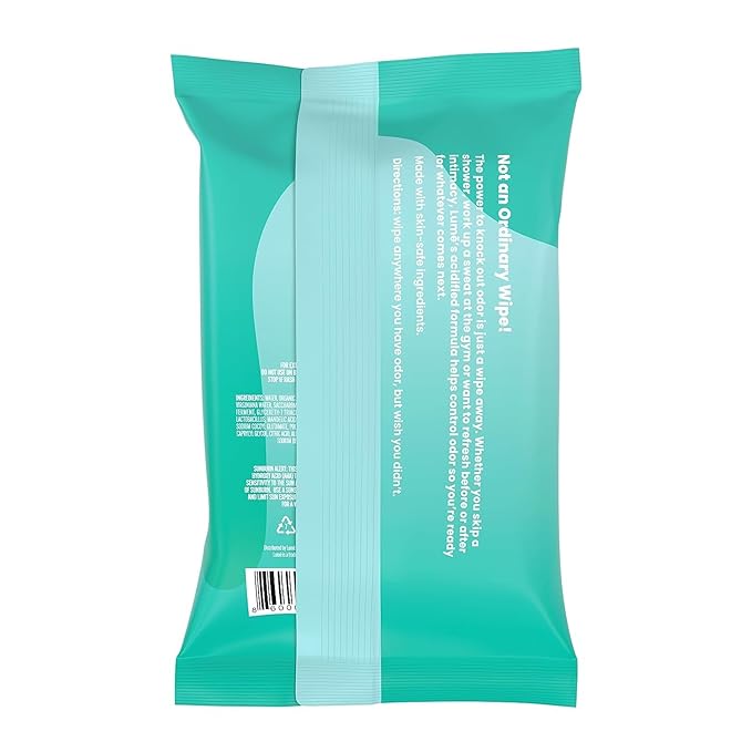 Lume Acidified Deodorant Wipes - 24 Hour Odor Control - Aluminum Free, Baking Soda Free, Skin Loving - 45 Count (Pack of 3) (Cool Cucumber)