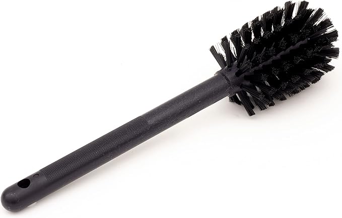 SPARTA Large Water Bottle Brush Ideal for Wide-Mouth Jars, Bottles and Tumblers, Dishwashing Tool with Handle for Home and Commercial Kitchens, Plastic, 12 Inches, Black