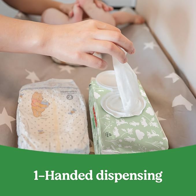 Huggies Natural Care Sensitive Baby Wipes, Unscented, Hypoallergenic, 99% Purified Water, 12 Flip-Top Packs (768 Wipes Total), Packaging May Vary