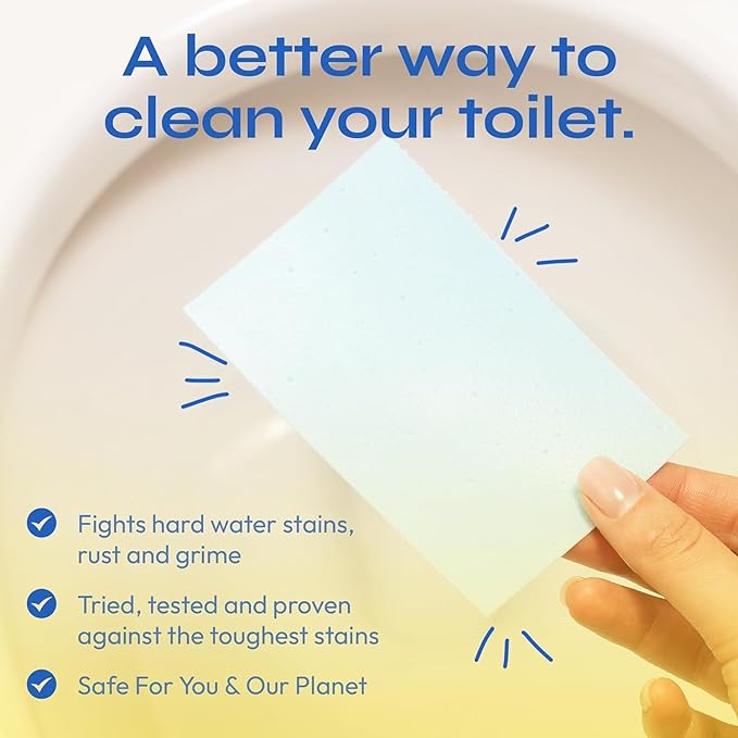 FOMIN Non-Toxic Toilet Bowl Cleaner Strips - (90 Strips) - Plastic-Free, Septic Safe Toilet Cleaning Strips, Remove Stains & Odors - The Ultimate Cleaning Solution