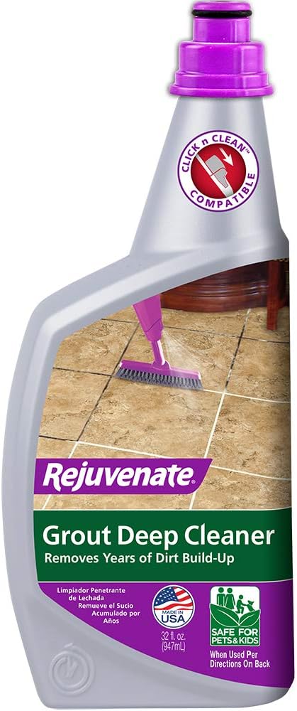 Rejuvenate Grout Deep Cleaner Cleaning Formula Instantly Removes Years of Dirt Build-Up to Restore Grout to the Original Color (32 fl oz x 2 Pack)