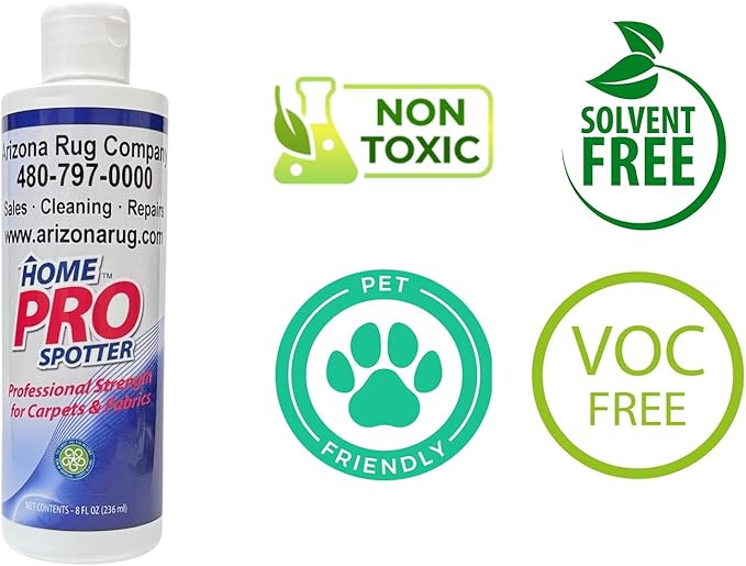 Stain and Spot Remover - Stain Remover for Clothes, Laundry, Carpets, Mattress & Upholstery, Removes Pet Stains, Urine, Odors, Red Wine, Grease, Ink & Coffee - Home Pro Spotter, 8 FL OZ - (2 Pack)