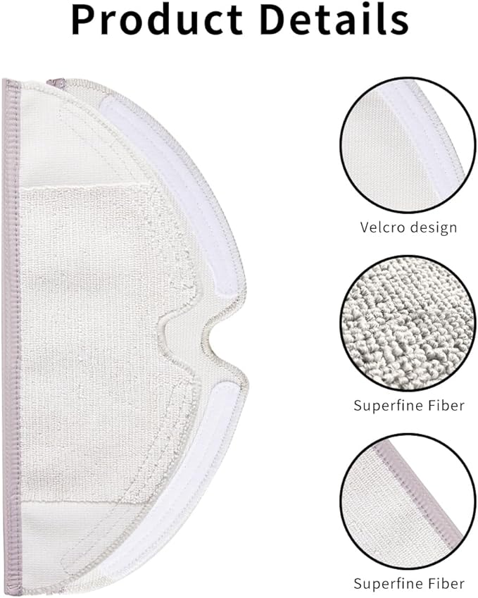 5Pcs Upgrade Full Microfiber Mopping Cloth Pads Compatible with E Series, S5, S5 Max, S6, S6 Pure, S6 MaxV, Q5, Q5 Pro, Q5 Pro+, Q7, Q7Max, Q8Max, Q8Max+ Robot Vacuum Cleaner