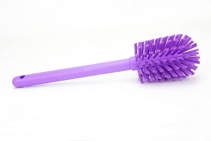 SPARTA Large Water Bottle Brush Ideal for Wide-Mouth Jars, Bottles and Tumblers, Dishwashing Tool with Handle for Home and Commercial Kitchens, Plastic, 12 Inches, Purple