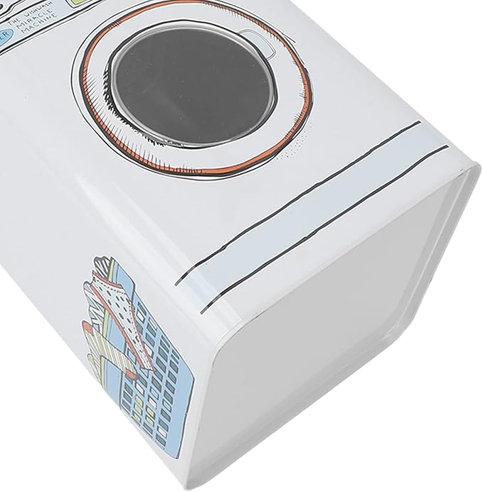 Detergent Canister, Laundry Powder Box Large Capacity Decor Display Tin Blue with Handle for Washing Tablets for Storing