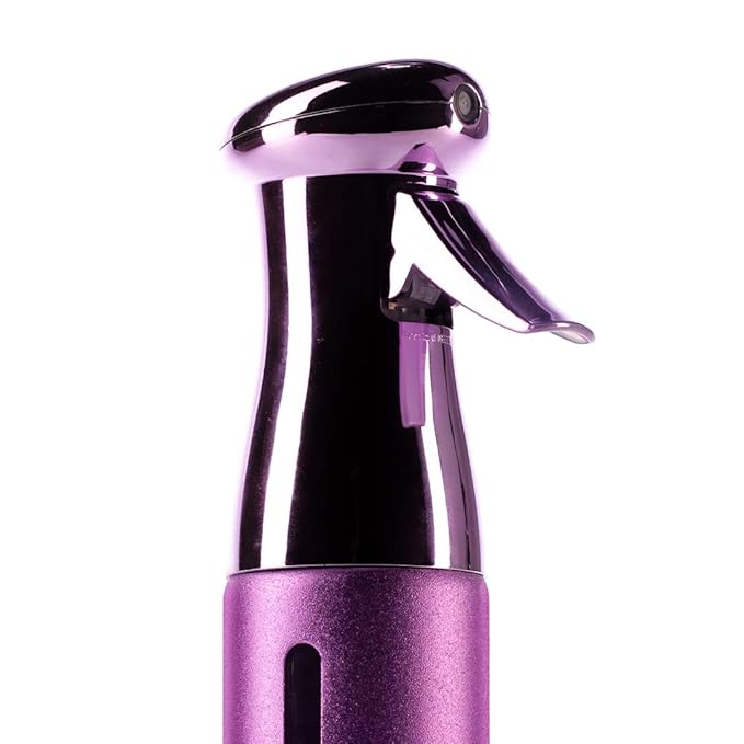 Colortrak Luminous Spray Bottle, 250ml/8.5oz Bottle with Full 360° Distribution, Easy-Use Pump, Quick View Window to Monitor Water Level, Eco-Friendly, Lilac