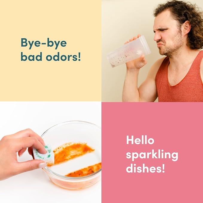 Sponge n' Go: Mini Travel Dish Soap & Sponges | Biodegradable, Soap-Infused, Single-Use Cellulose Compressed Sponges | Your On-The-Go Cleaning Companion for Trips, Camps, Work (Pack 30)