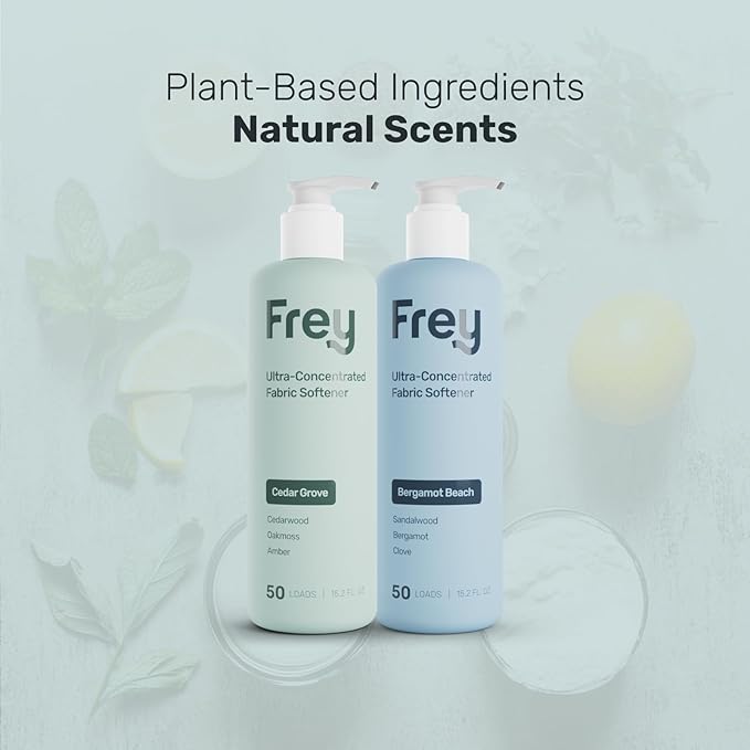FREY Natural Fabric Softener & Conditioner | Cedarwood & Sandalwood | 50 Loads | Eco-Friendly & Hypoallergenic - Pack of 2